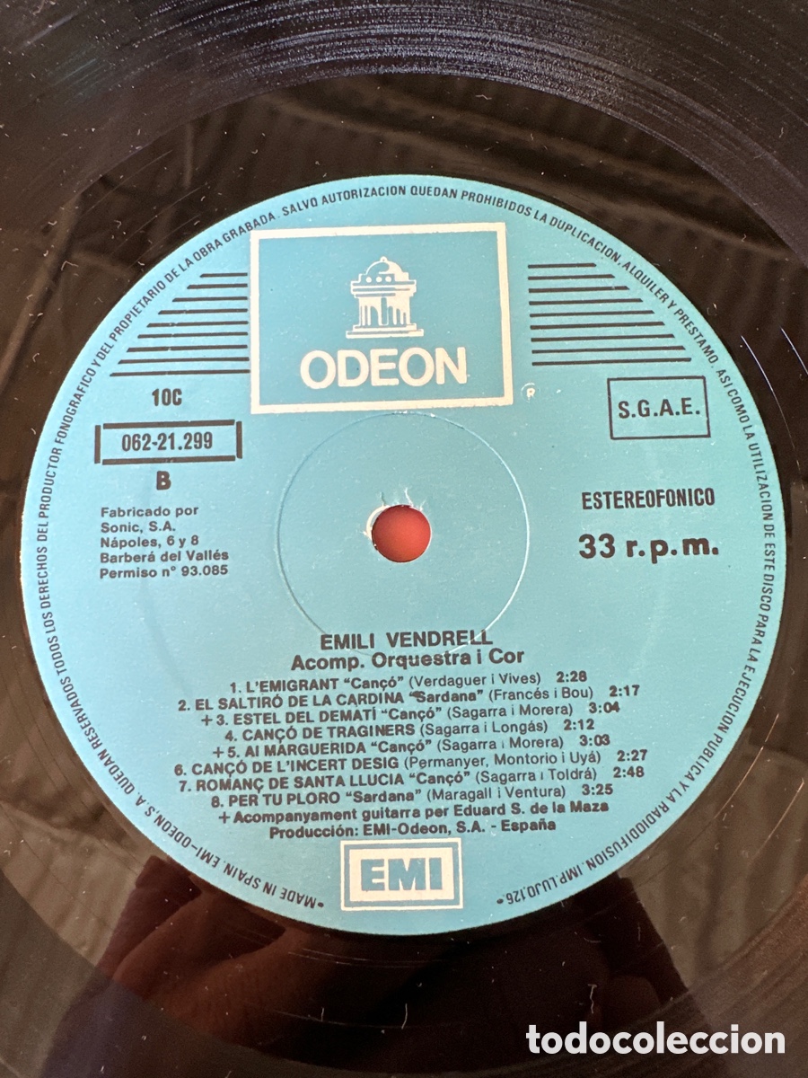 Discos de vinilo: EMILI VENDRELL. ELS SEGADORS. EMI ODEON. 1976 - Foto 7