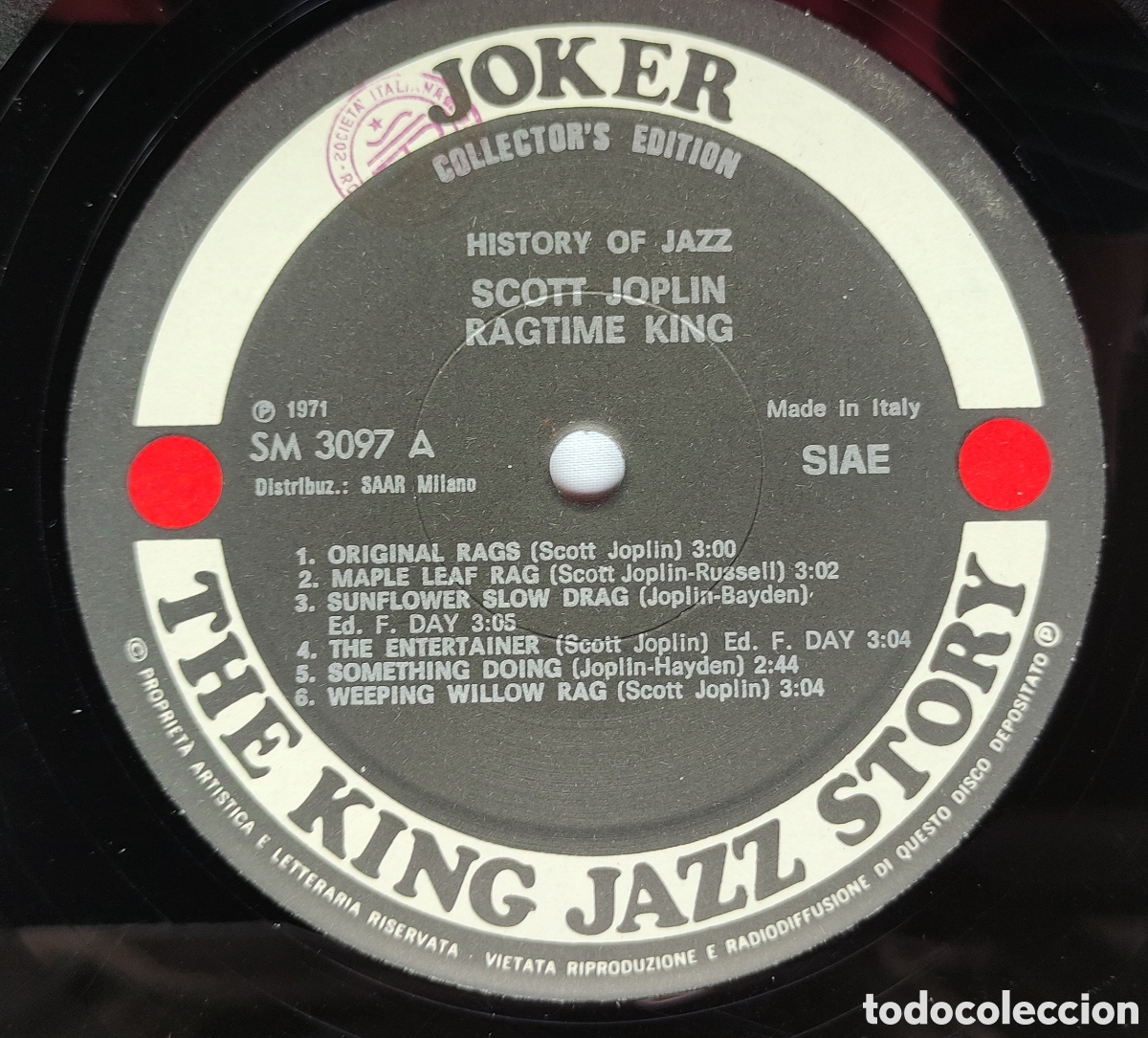 Discos de vinilo: Scott Joplin,- Ragtime King,- Italy,- lp - Foto 5