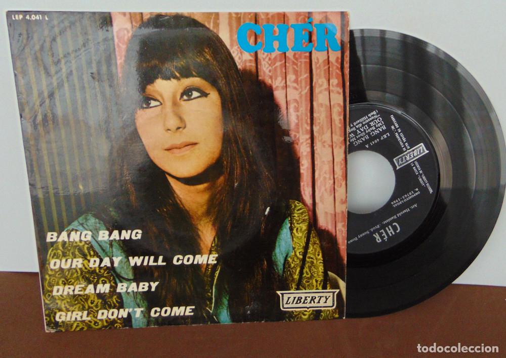 Discos de vinilo: CHER - BANG BANG + 3 - EP 1966 - Foto 5