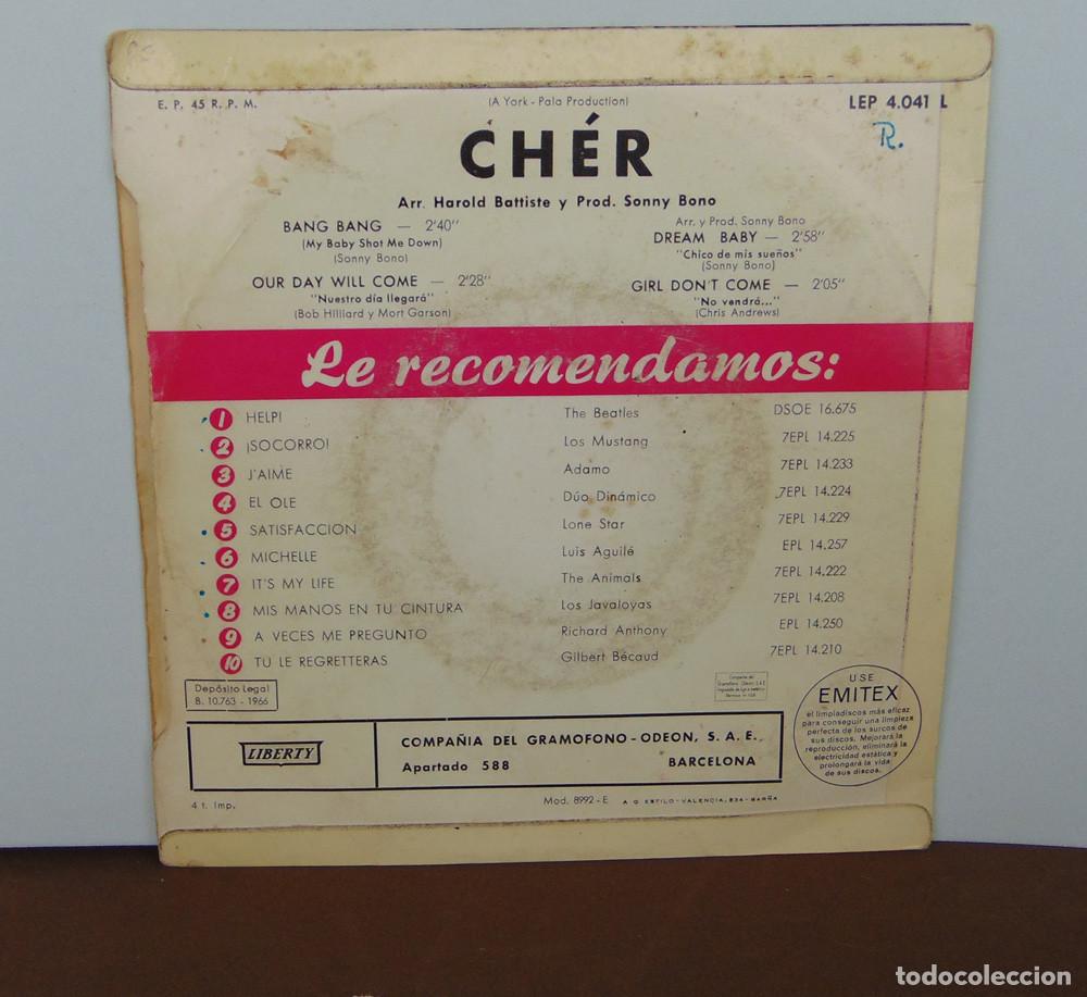 Discos de vinilo: CHER - BANG BANG - EP 1966 - Foto 3