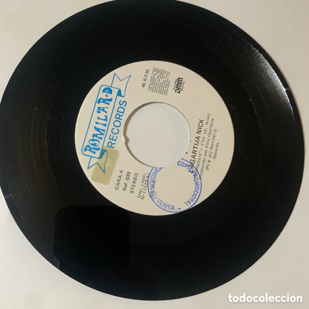 Discos de vinilo: SINGLE 7 LAGARTIJA NICK HIPNOSIS DE 1991 - Foto 4