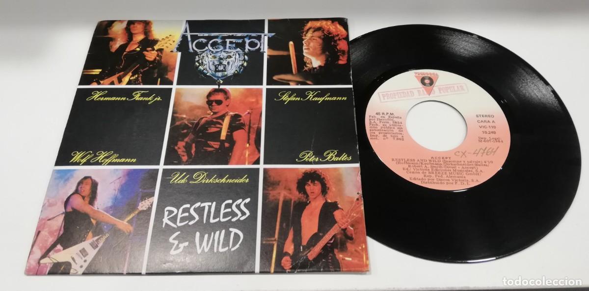 Discos de vinilo: SCO33- Accept - Restless And Wild (7&rdquo;) - Foto 1