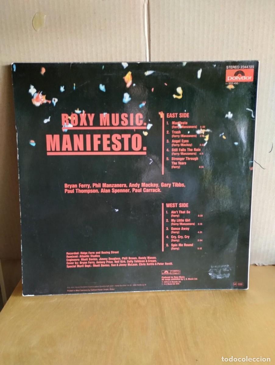 Discos de vinilo: ROXY MUSIC ------ MANIFESTO - Foto 2