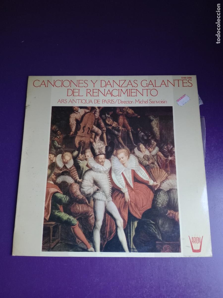 Discos de vinilo: Ars Antiqua De Paris &ndash; Canciones Y Danzas Galantes Del Renacimiento- LP HISPAVOX 1979 - SANVOISIN
