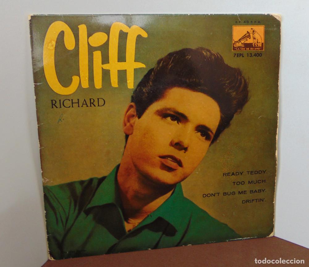 Discos de vinilo: Cliff Richard Con Los Drifters &lrm;&ndash; Ready Teddy + 3 - EP 1960 - Foto 3