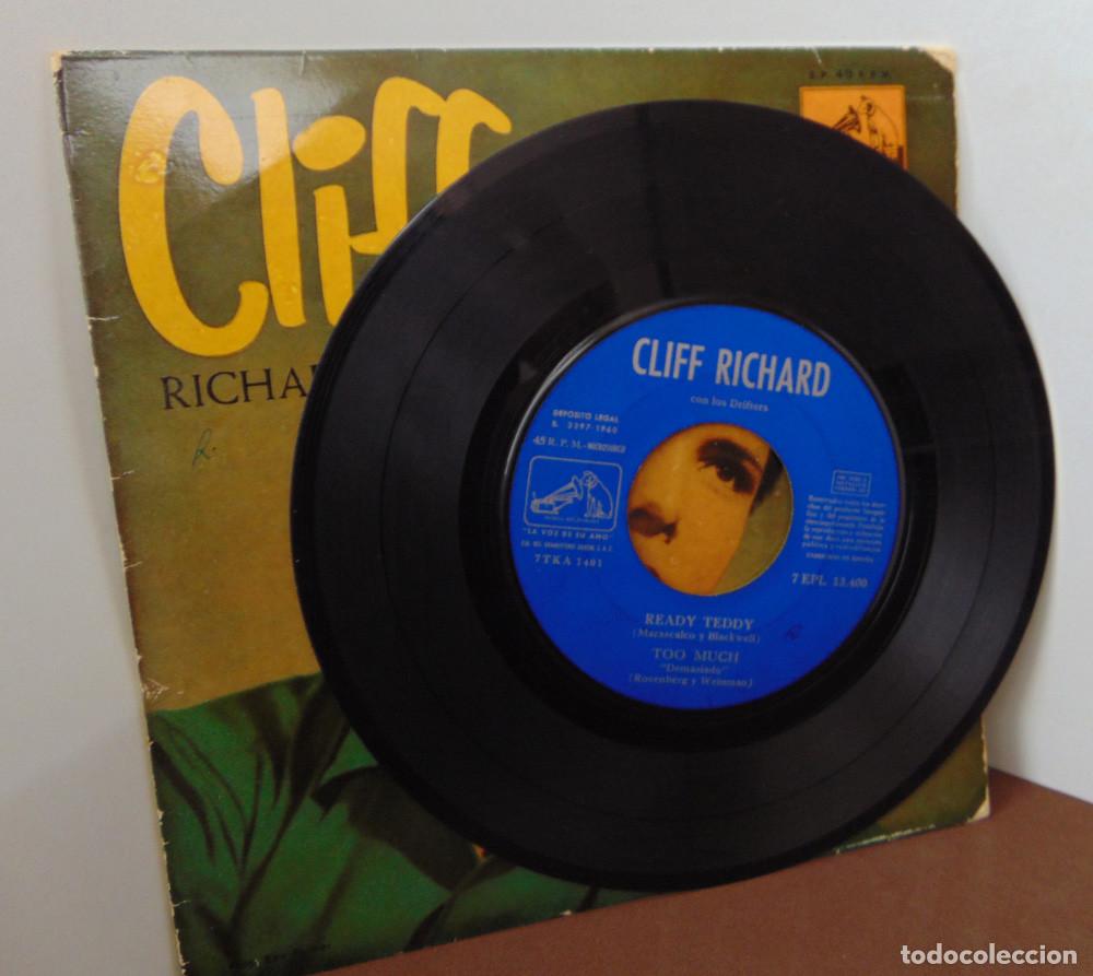 Discos de vinilo: Cliff Richard Con Los Drifters &lrm;&ndash; Ready Teddy + 3 - EP 1960 - Foto 5