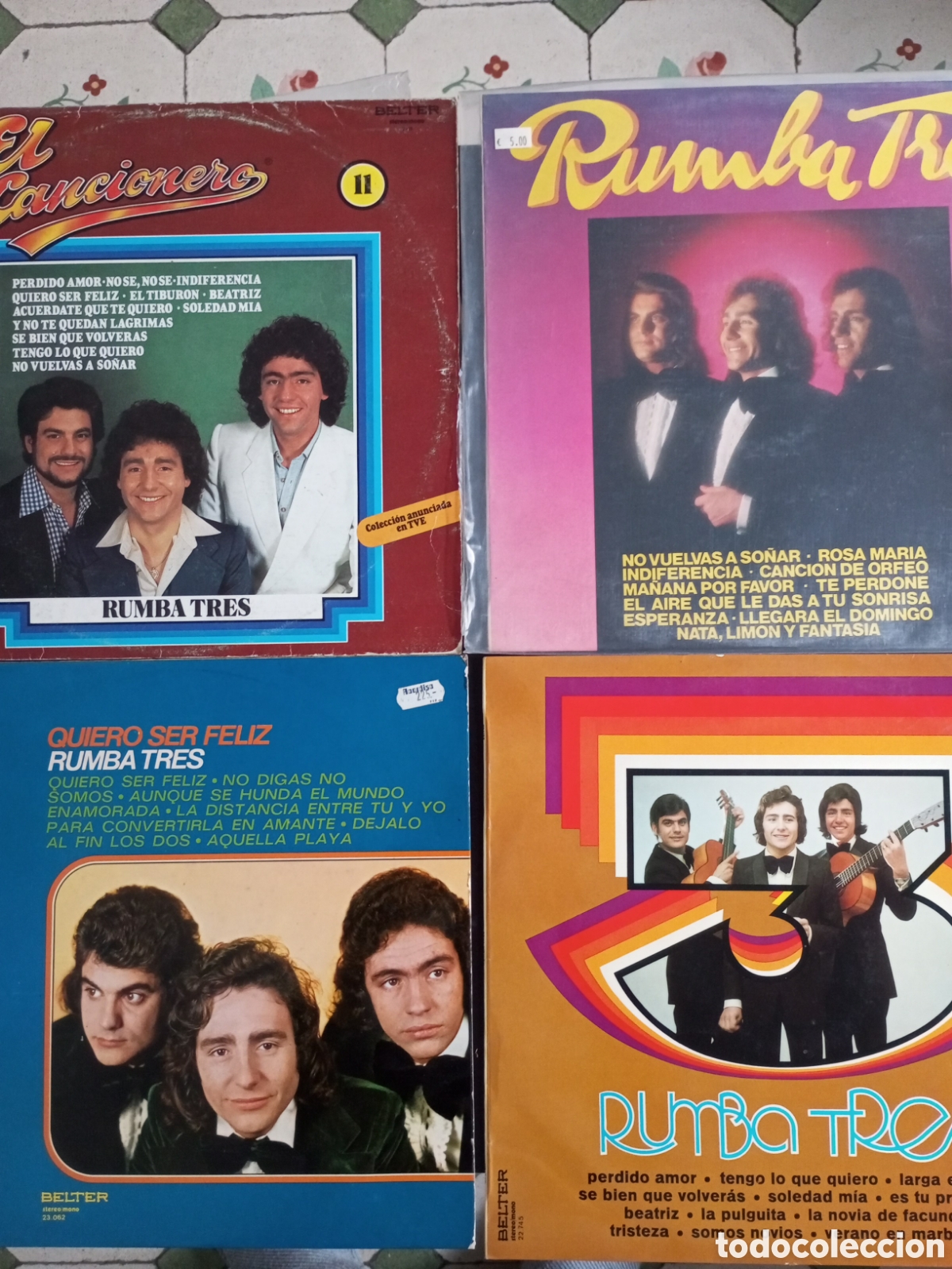 Discos de vinilo: RUMBA TRES, cuatro vinilos - Foto 1