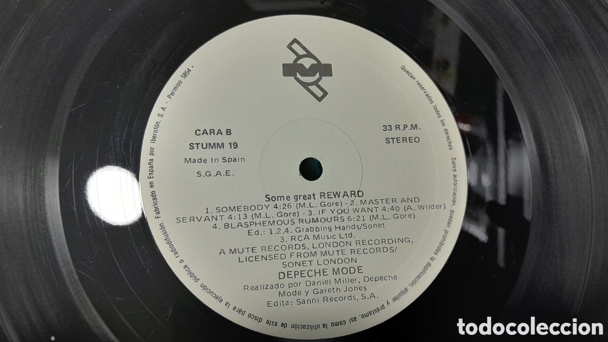 Discos de vinilo: DEPECHE MODE - SOME GREAT REWARD, 1984 - Foto 4
