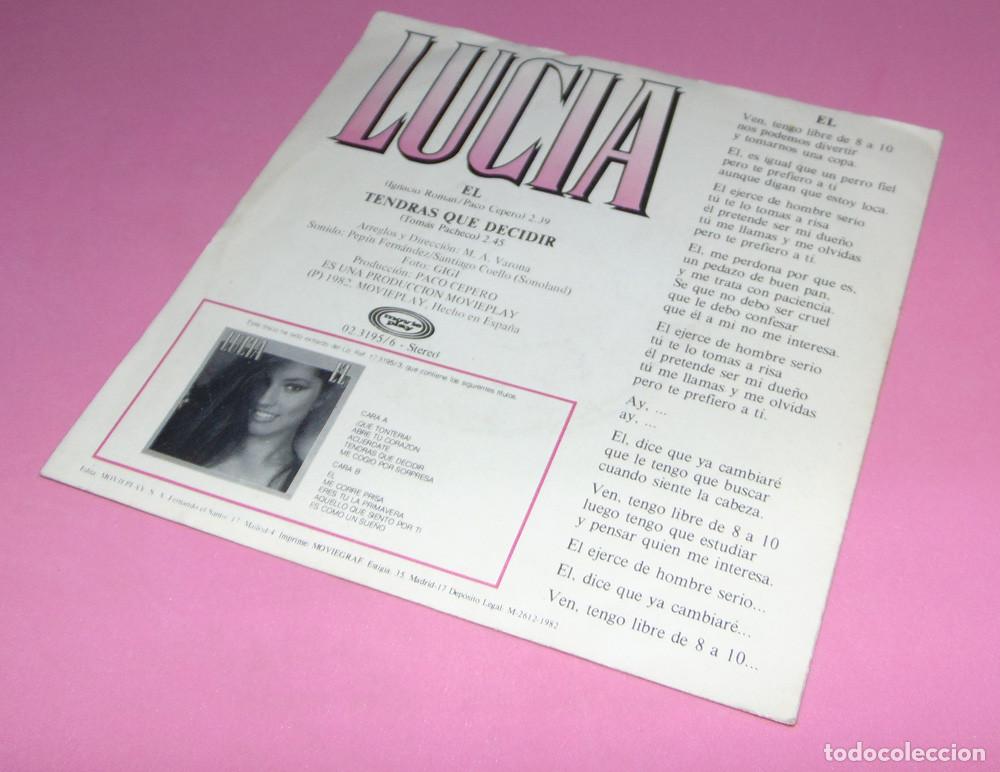 Discos de vinilo: LUCIA - EL - SINGLE 1982 - Foto 2