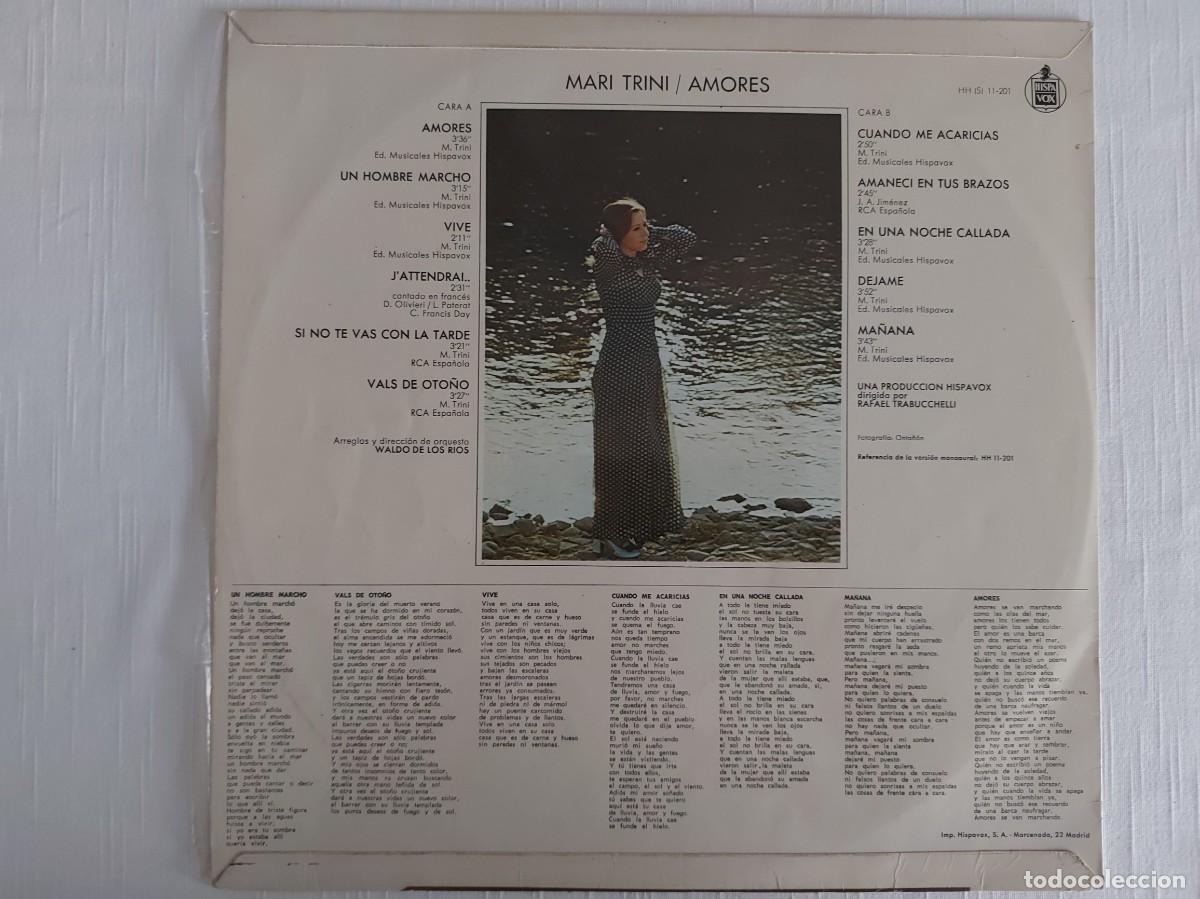 Discos de vinilo: LP Mari Trini. Amores - Foto 2