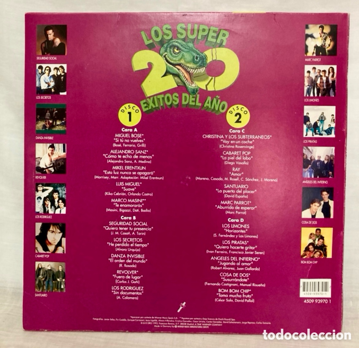 Discos de vinilo: DOBLE LP LOS SUPER 20 EXITOS DEL A&Ntilde;O - Foto 2
