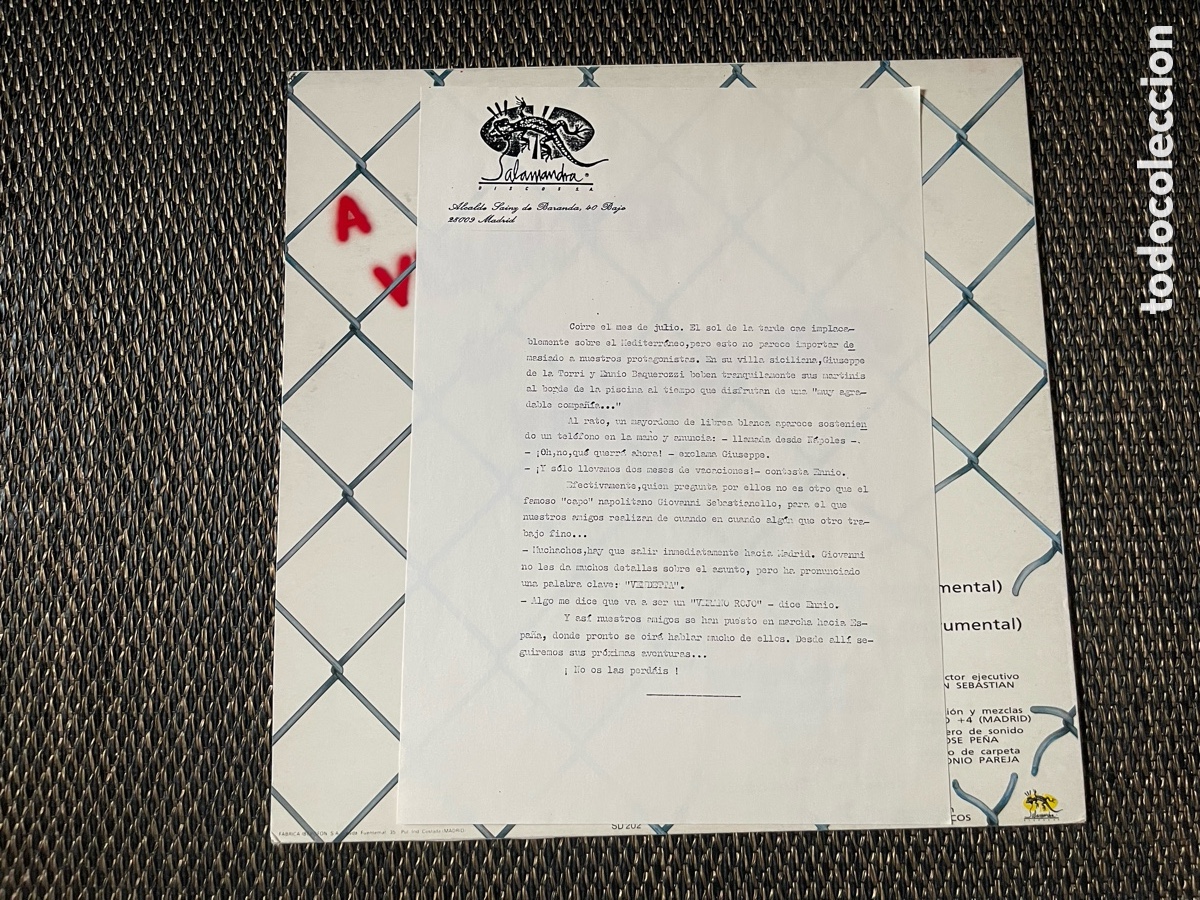 Discos de vinilo: Vendetta - Vendetta/Verano Rojo - Foto 3