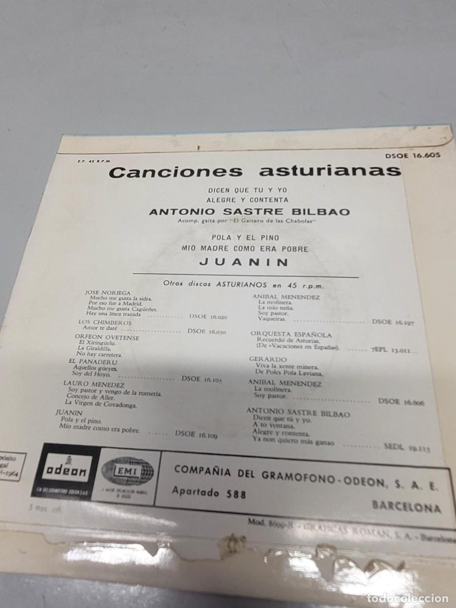 Discos de vinilo: CANCIONES ASTURIANAS VINILO EP - Foto 2