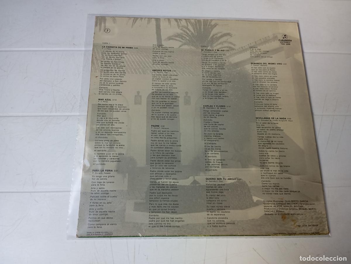 Discos de vinilo: LP ECOS DE LAS MARISMAS - ENTRE LOS GRANDES - Foto 2