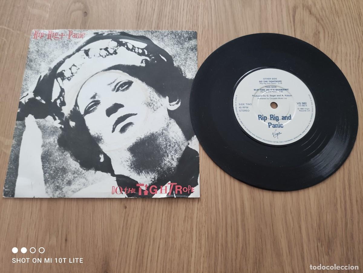 Discos de vinilo: RARO SINGLE. RIP RIG PANIC - DO THE TIGHTROPE/BLIP THIS JIG IT&acute;S SHAMANIC - A&Ntilde;O 1983 VIRGIN VS 583