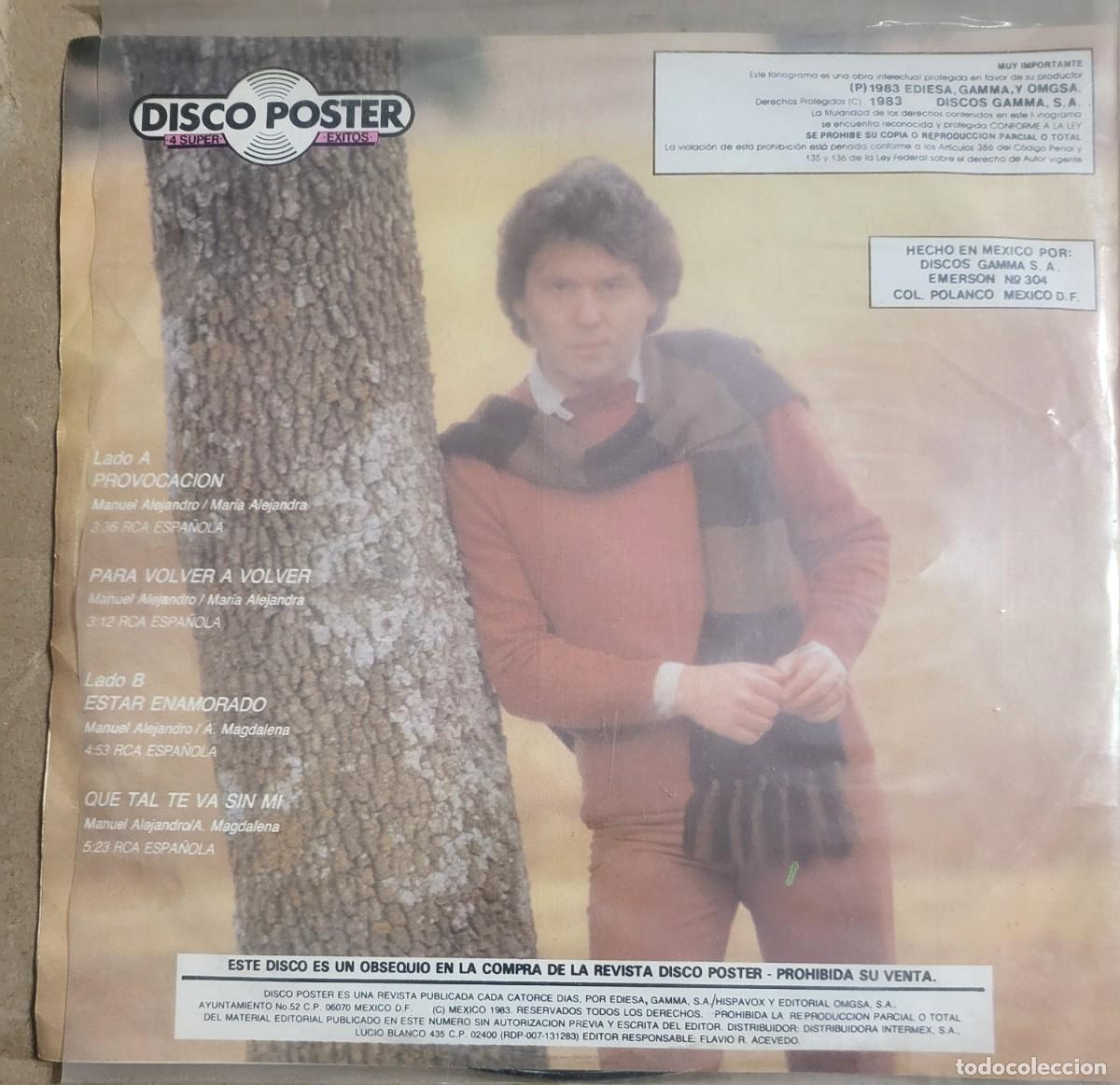 Discos de vinilo: Raphael Ep sello Hispavox a&ntilde;o 1983 editado en M&eacute;xico... - Foto 2