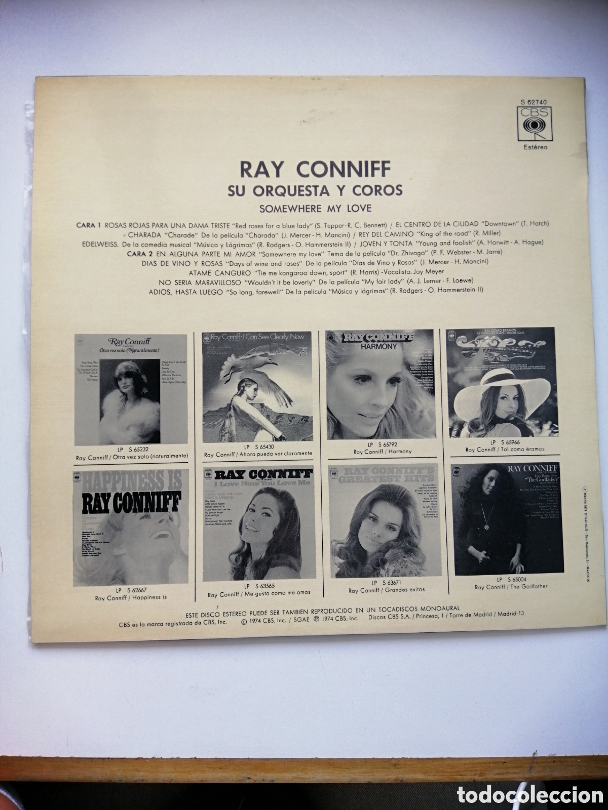 Discos de vinilo: Ray Conniff Somewhere My Love vinilo - Foto 2