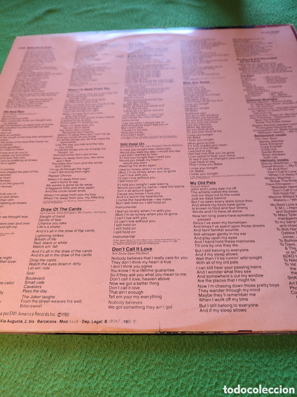 Discos de vinilo: Kim Carnes - Mistaken Identiny Vinilo Lp - Foto 2