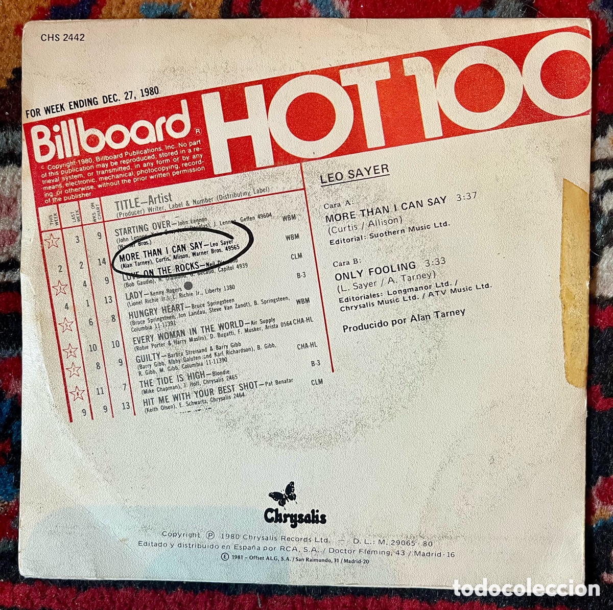 Discos de vinilo: LEO SAYER VINILO PRQUE&Ntilde;O - Foto 2