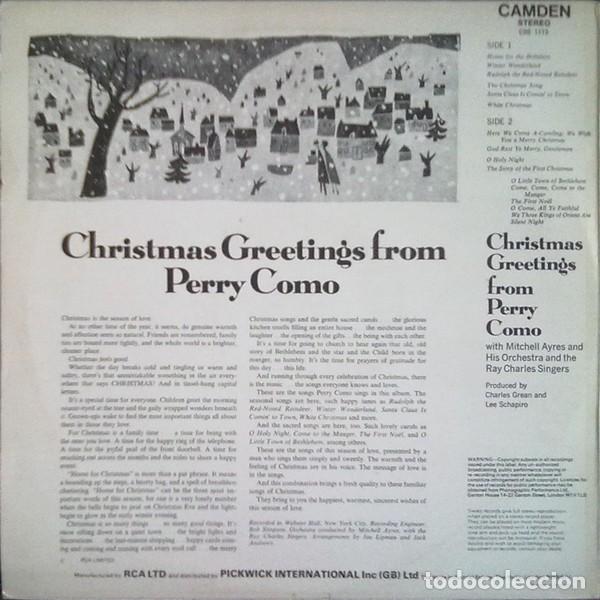 Discos de vinilo: Perry Como - Christmas Greetings From Perry Como - Foto 2