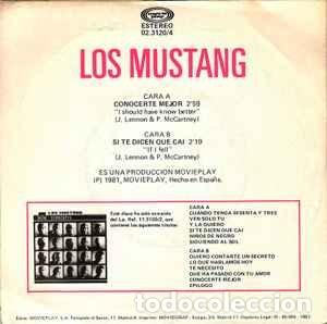 Discos de vinilo: Los Mustang - Conocerte Mejor (7&rdquo;, Single) - Foto 2