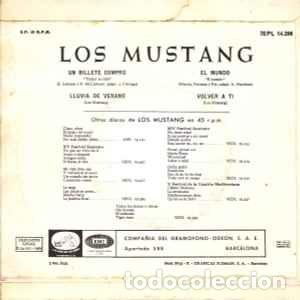 Discos de vinilo: Los Mustang - Un Billete Compr&oacute; (7&rdquo;, EP) - Foto 2