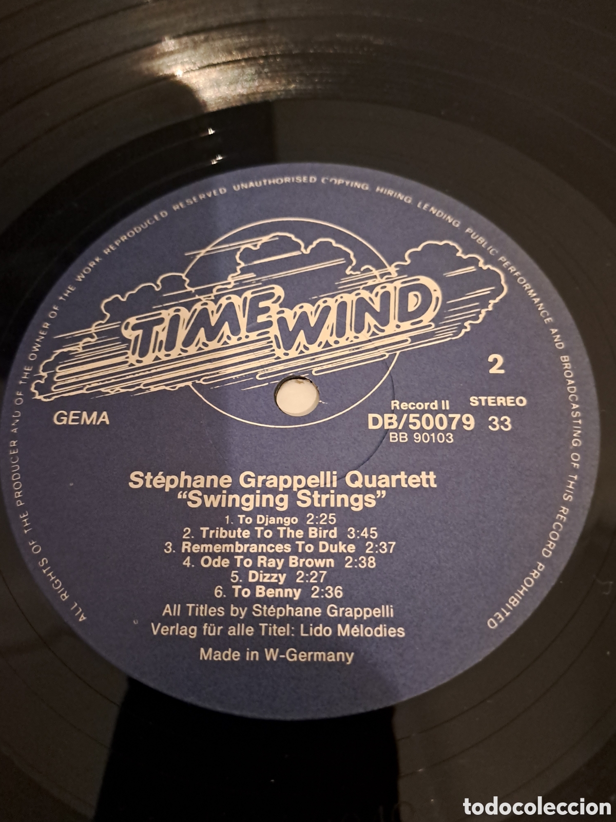 Discos de vinilo: St&eacute;phane Grappelli Quartet*&nbsp;&lrm;&ndash;&nbsp;Swinging Strings : Time Wind&nbsp;&lrm;&ndash; DB / 500 79 Serie: Time Wind. LX.2 - Foto 4