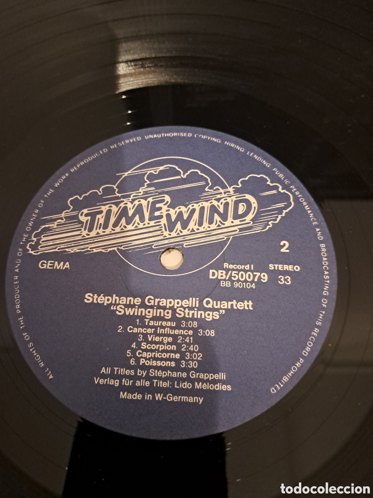 Discos de vinilo: St&eacute;phane Grappelli Quartet*&nbsp;&lrm;&ndash;&nbsp;Swinging Strings : Time Wind&nbsp;&lrm;&ndash; DB / 500 79 Serie: Time Wind. LX.2 - Foto 5
