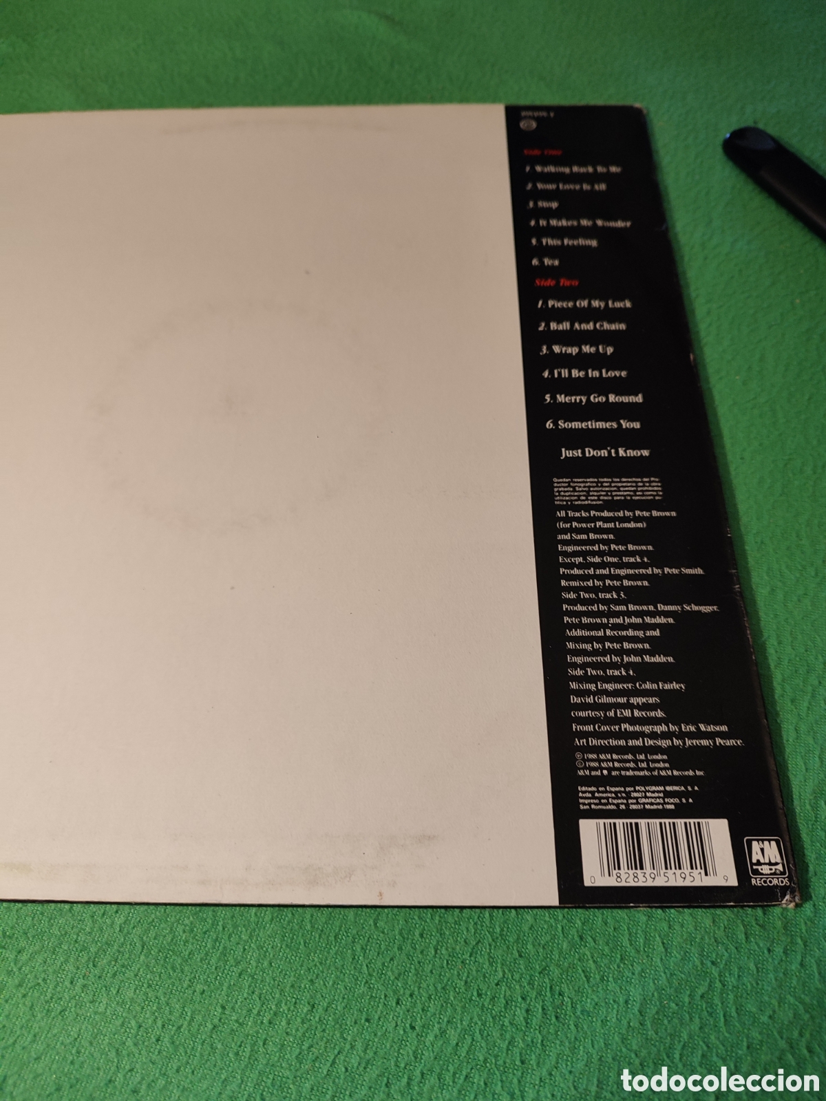 Discos de vinilo: Sam Brown - Stop Vinilo Lp 1988 - Foto 4