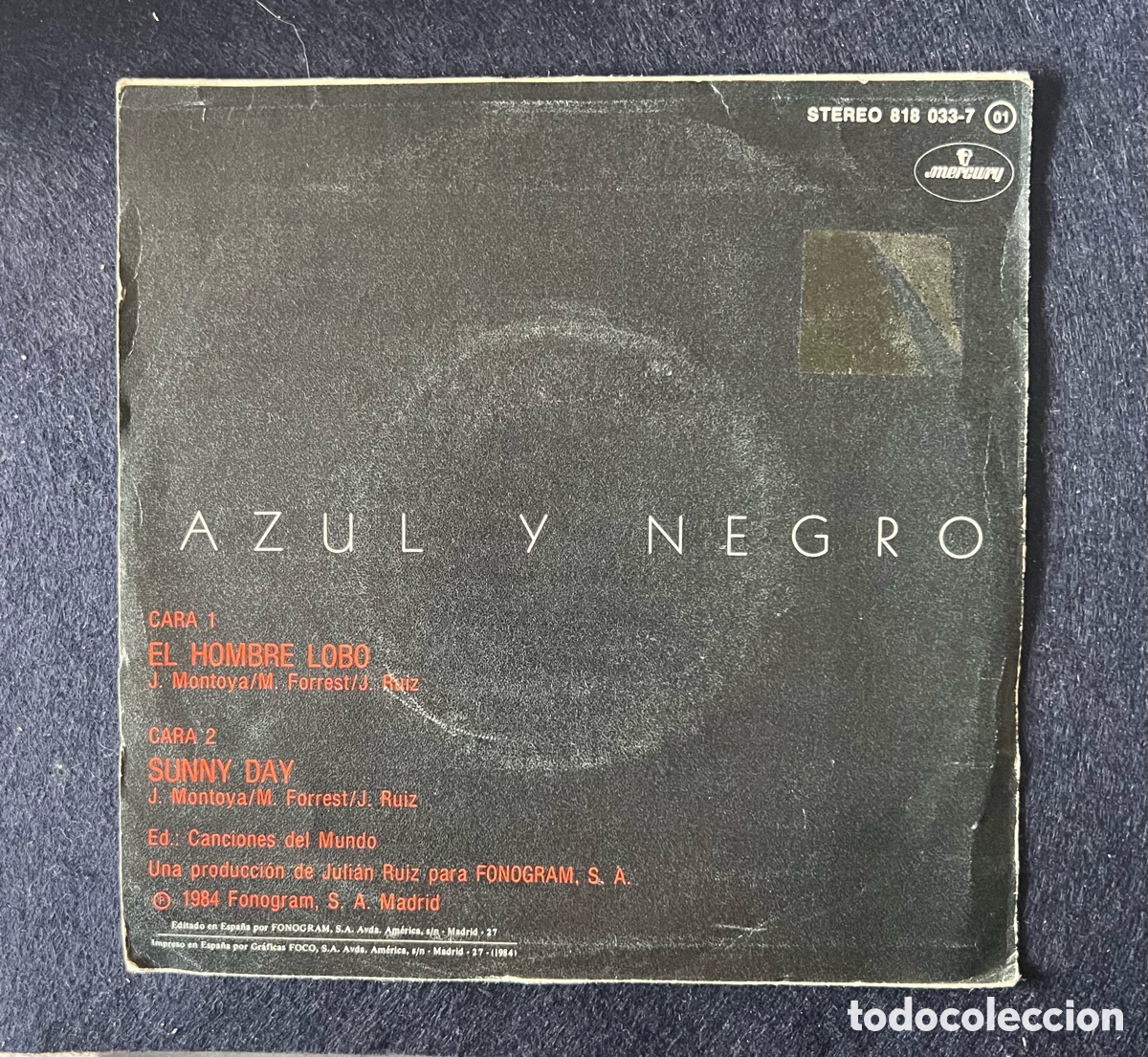 Discos de vinilo: AZUL Y NEGRO: SUSPENSE vinilo - Foto 2