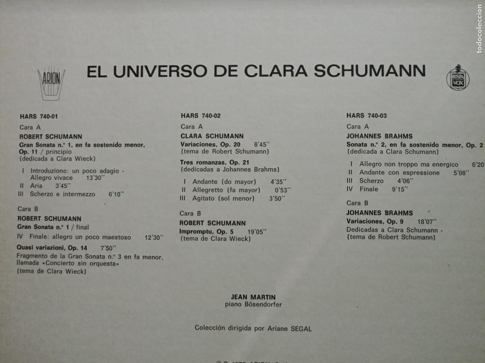 Discos de vinilo: Schumann. Jean Martin, piano. 3 Lps. - Foto 5