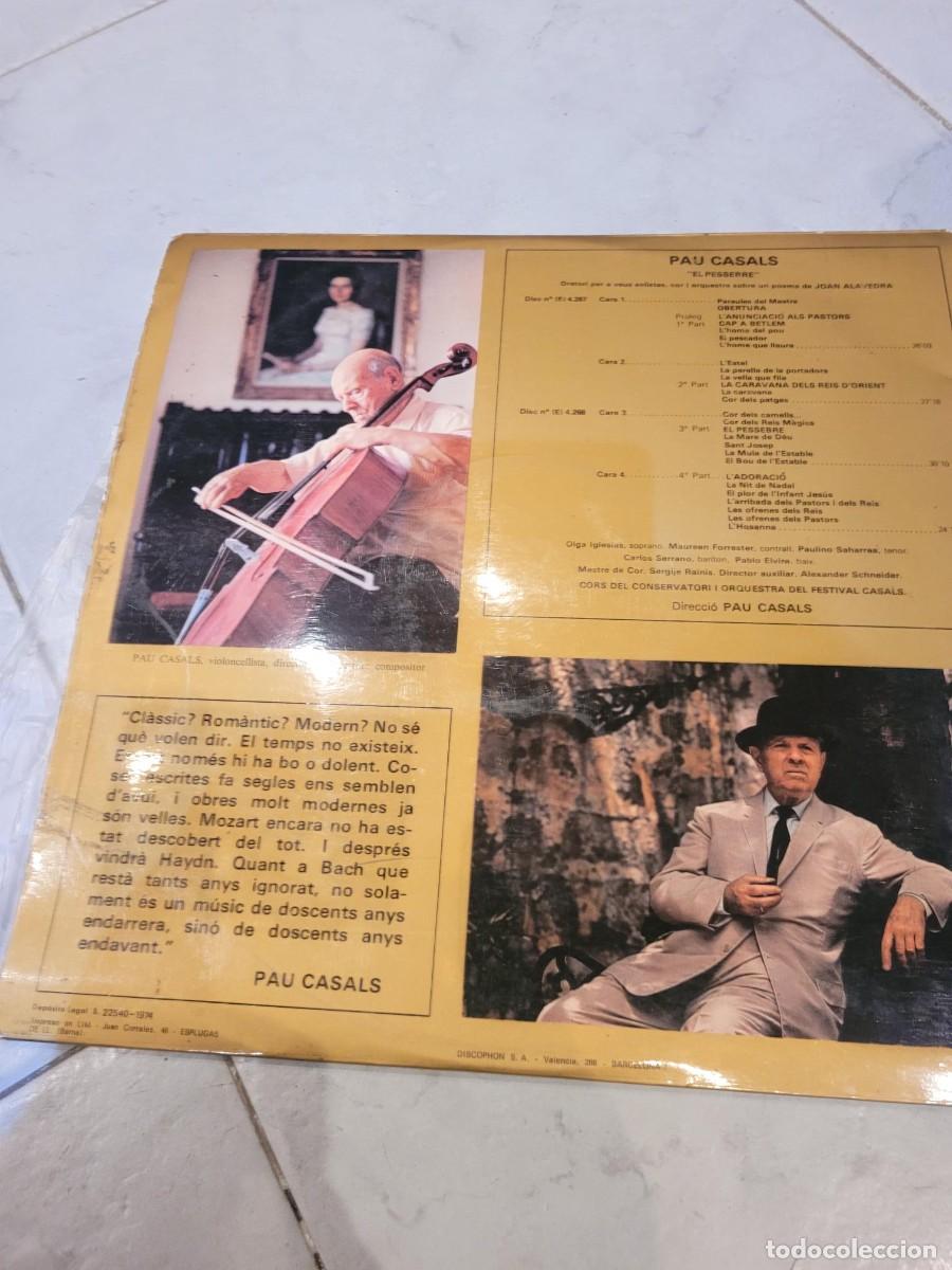 Discos de vinilo: PAU CASALS EL PESEBRE DISCO DOBLE - Foto 3