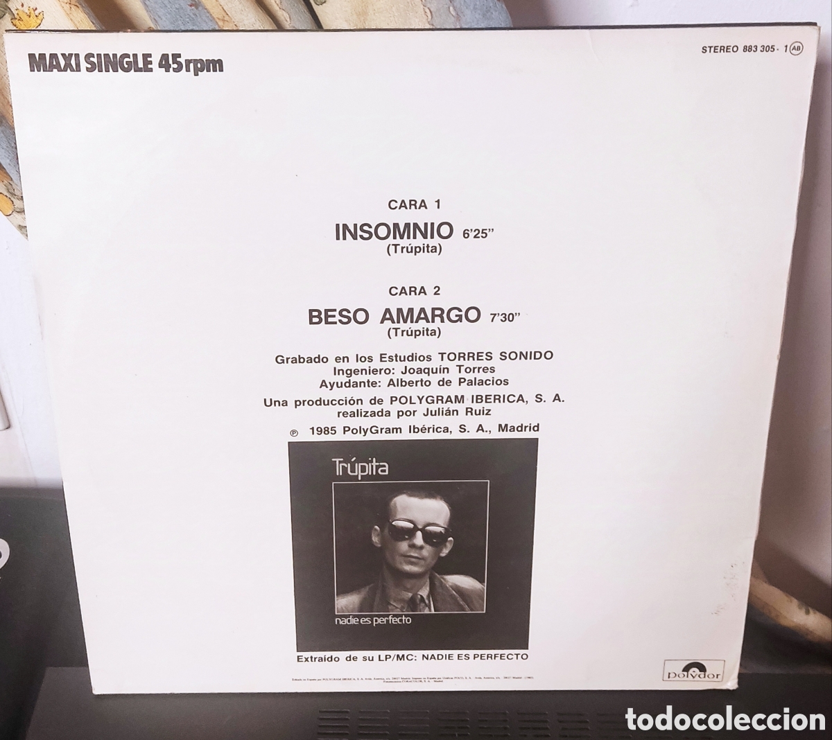 Discos de vinilo: TRUPITA - INSOMNIO MAXISINGLE - Foto 2