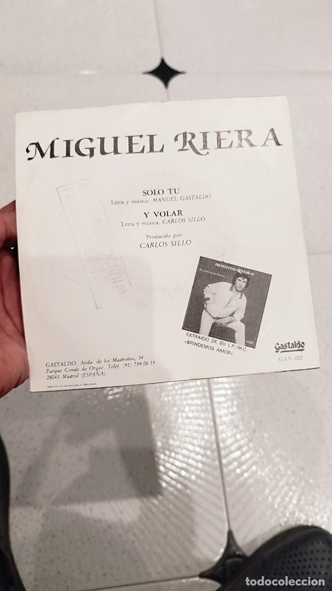 Discos de vinilo: Miguel Riera - solo tu. Single 7&rdquo;. - Foto 2
