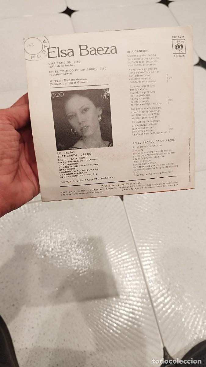 Discos de vinilo: Elsa Baeza - una canci&oacute;n. Single 7&rdquo; - Foto 2