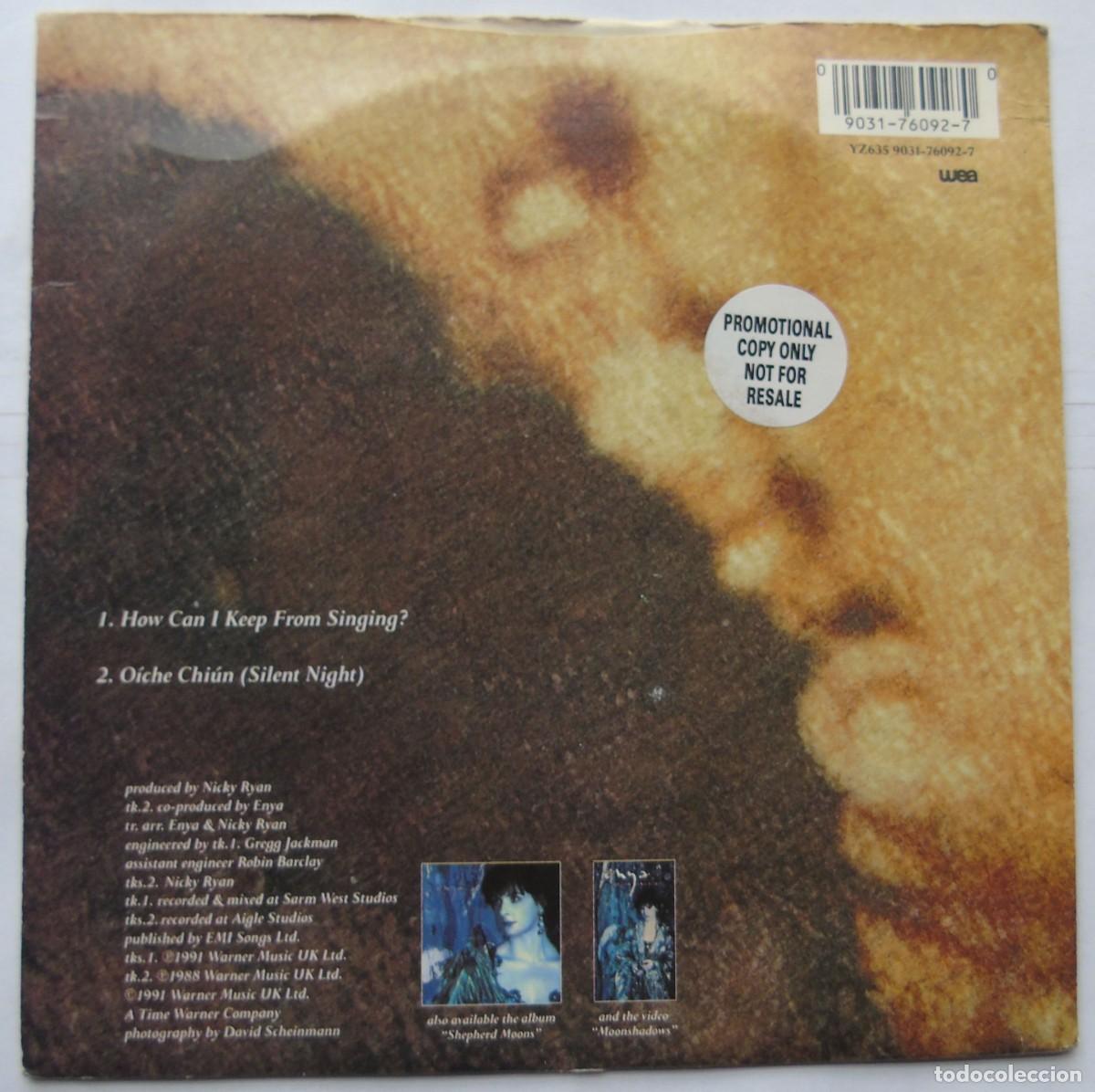 Discos de vinilo: Enya How Can I Keep From Singing? Single 7&rdquo; UK 1991 - Foto 2