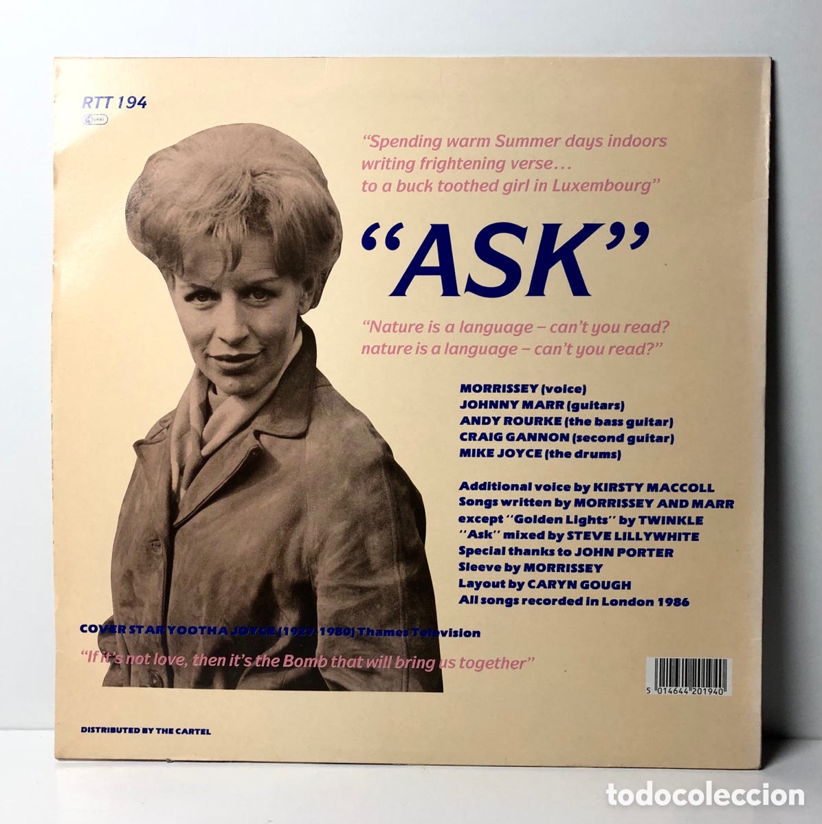 Discos de vinilo: VINILO &ldquo;THE SMITHS&rdquo; (RAREZA) &ldquo;ASK&rdquo; 1986 - Foto 3