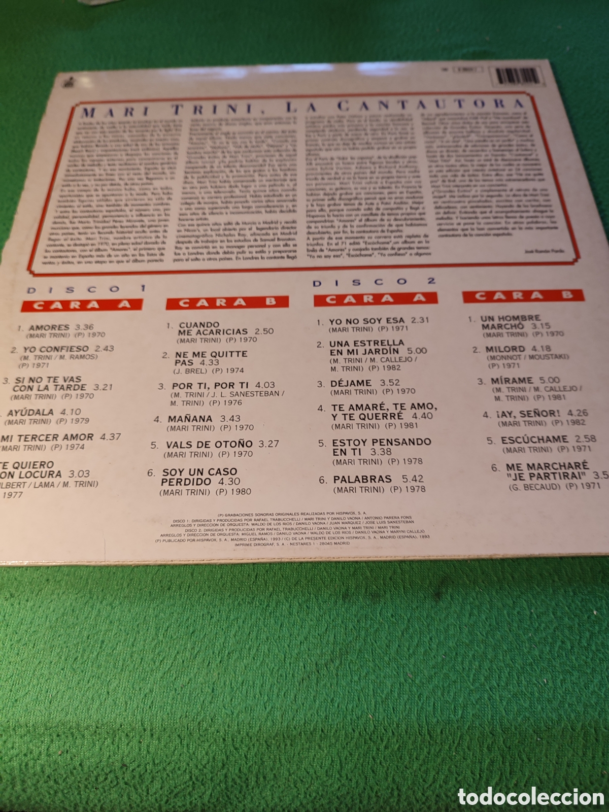 Discos de vinilo: Mari Trini - Sus mayores &eacute;xitos 2 Lps - Foto 3