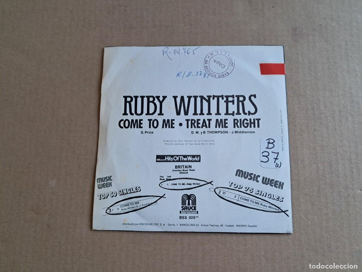 Discos de vinilo: RUBY WINTERS - COME TO ME SINGLE 1978 EDICION ESPA&Ntilde;OLA - Foto 3