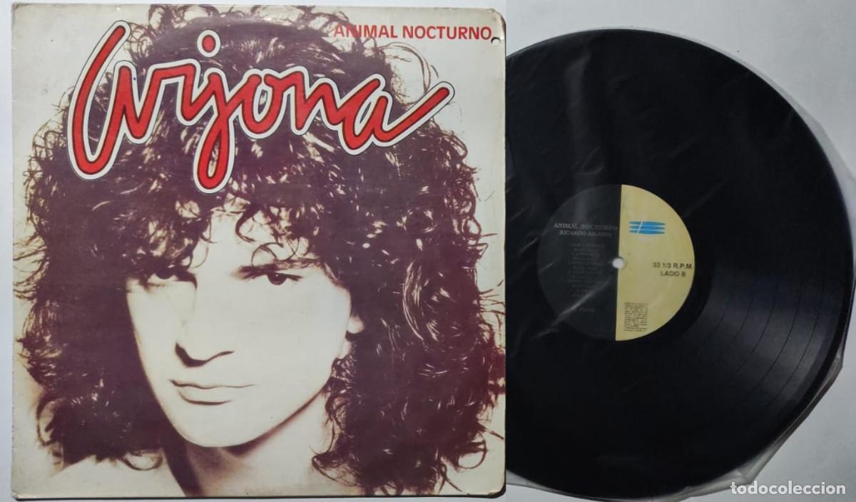 Vinyl records: RICARDO ARJONA ANIMAL NOCTURNO LP 1992 COLOMBIANO PRIMERA EDICION