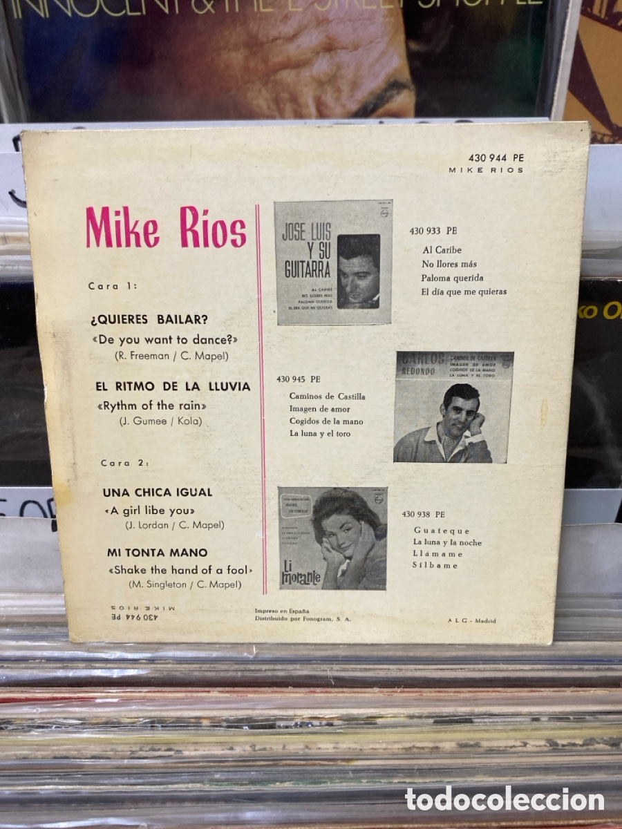 Discos de vinilo: Mike R&iacute;os - &iquest;Quieres bailar? +3 - Foto 2