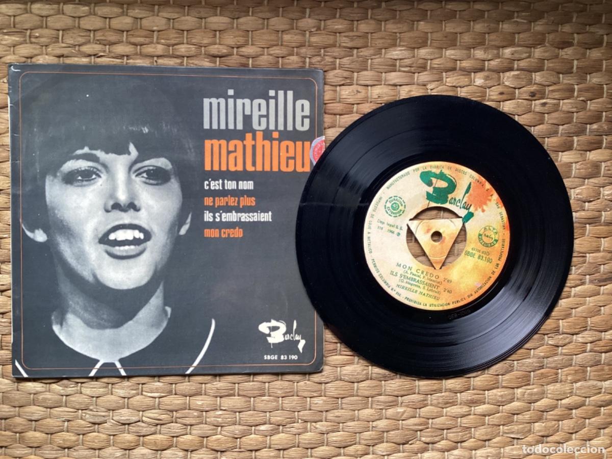 Discos de vinilo: S55 Single MIREILLE MATHIEU -CEST TON NOM, NE PARLEZ PLUS, MON CREDO, ILS SEMBRASSAIENT - A&ntilde;o 1966 - Foto 1