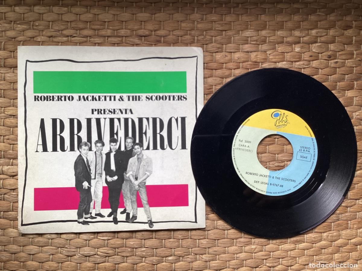 Discos de vinilo: S75 Single ROBERTO JACKETTI & THE SCOOTERS PRESENTA ARRIVEDERCI - Foto 1