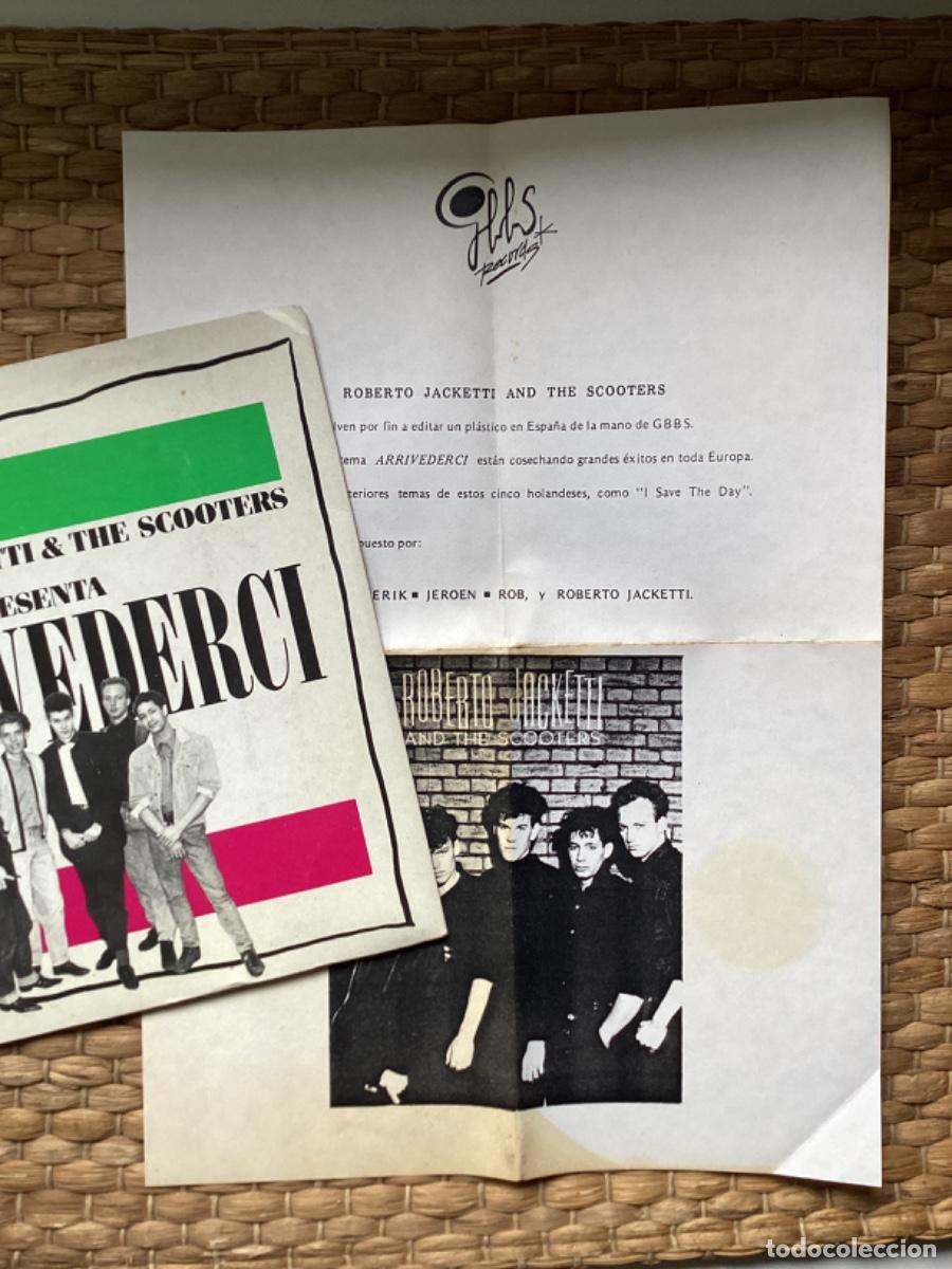 Discos de vinilo: S75 Single ROBERTO JACKETTI & THE SCOOTERS PRESENTA ARRIVEDERCI - Foto 3