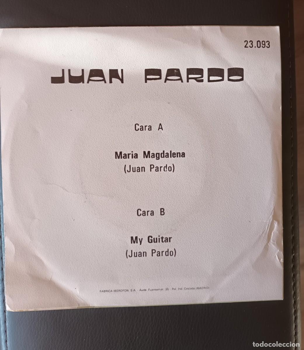 Discos de vinilo: SINGLE JUAN PARDO DISCO PROMOCIONAL 1978 - Foto 2