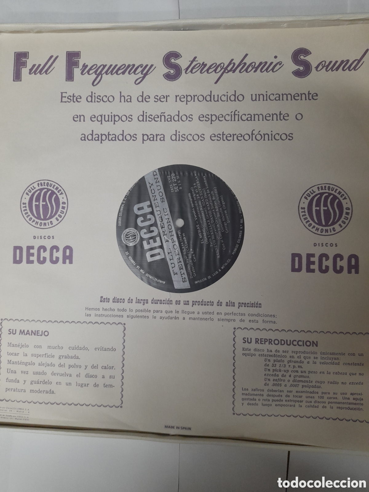 Discos de vinilo: EL MESIAS. HAENDEL. Sutherland McKELLAR BUMBRY / WARD. - Foto 5