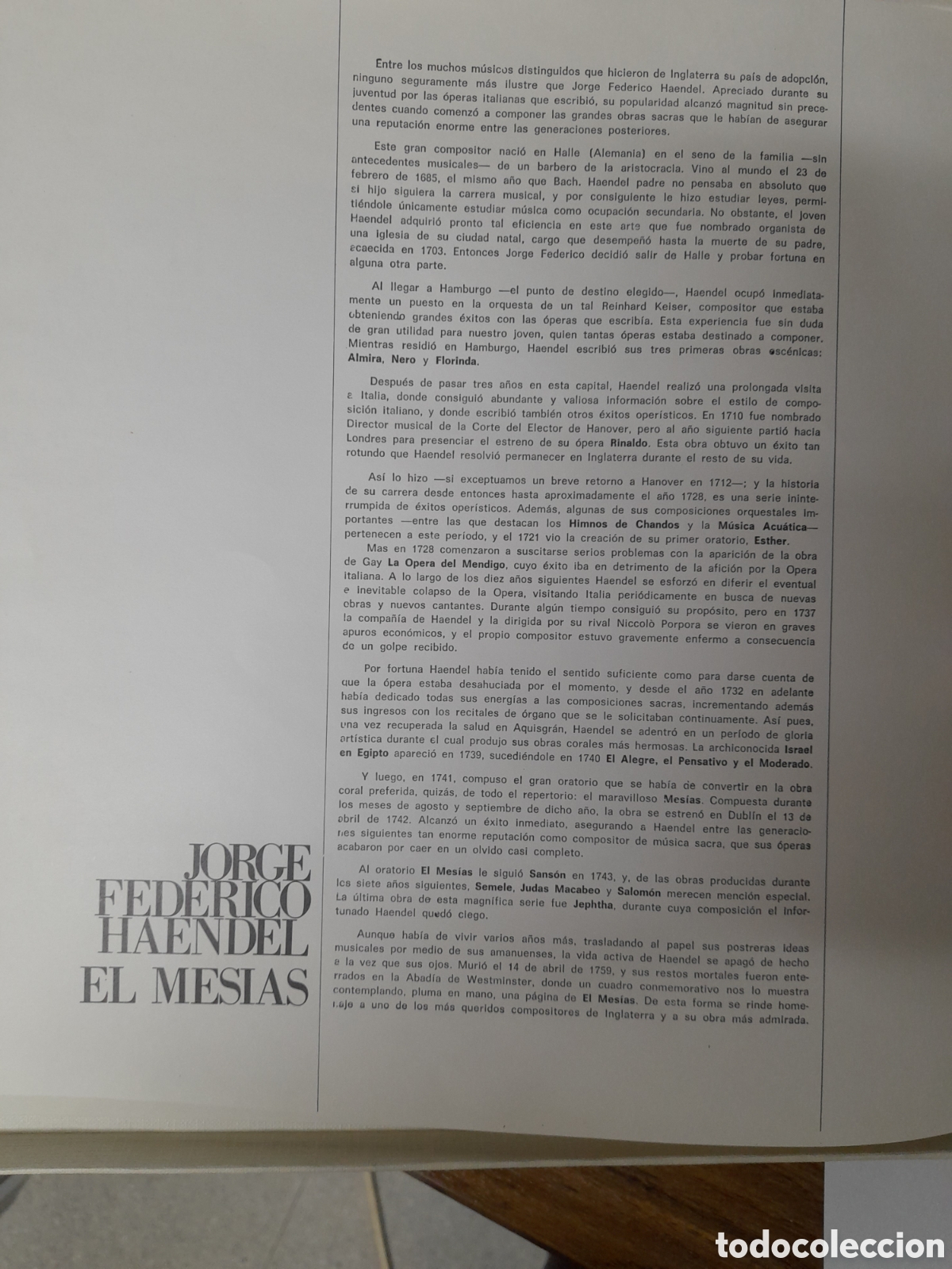 Discos de vinilo: EL MESIAS. HAENDEL. Sutherland McKELLAR BUMBRY / WARD. - Foto 6