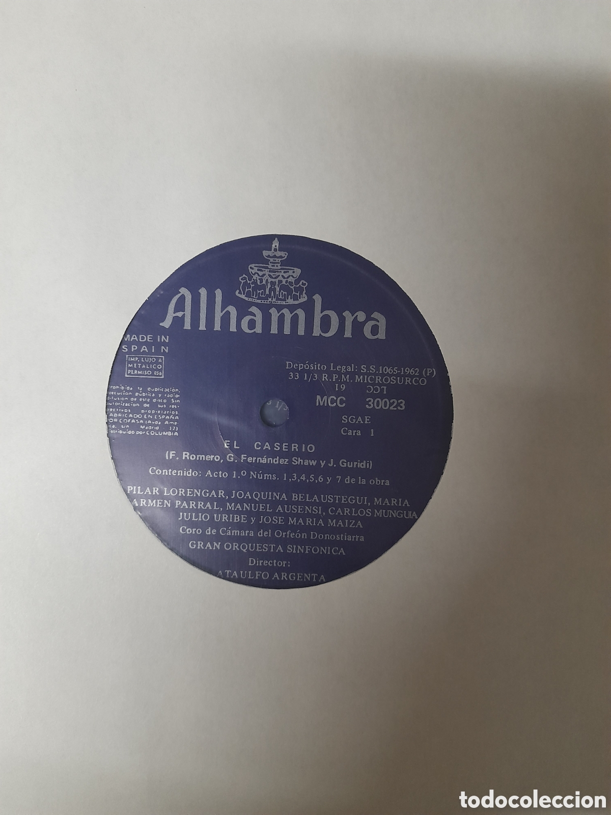 Discos de vinilo: EL CASERIO. Romero F. Shaw Guridi. - Foto 3
