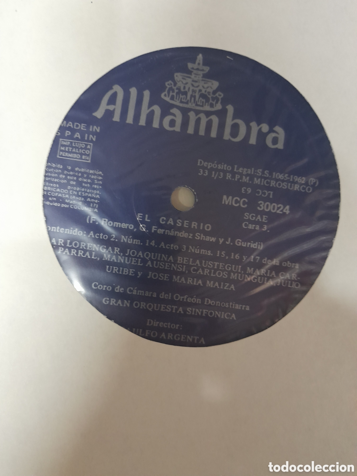 Discos de vinilo: EL CASERIO. Romero F. Shaw Guridi. - Foto 4