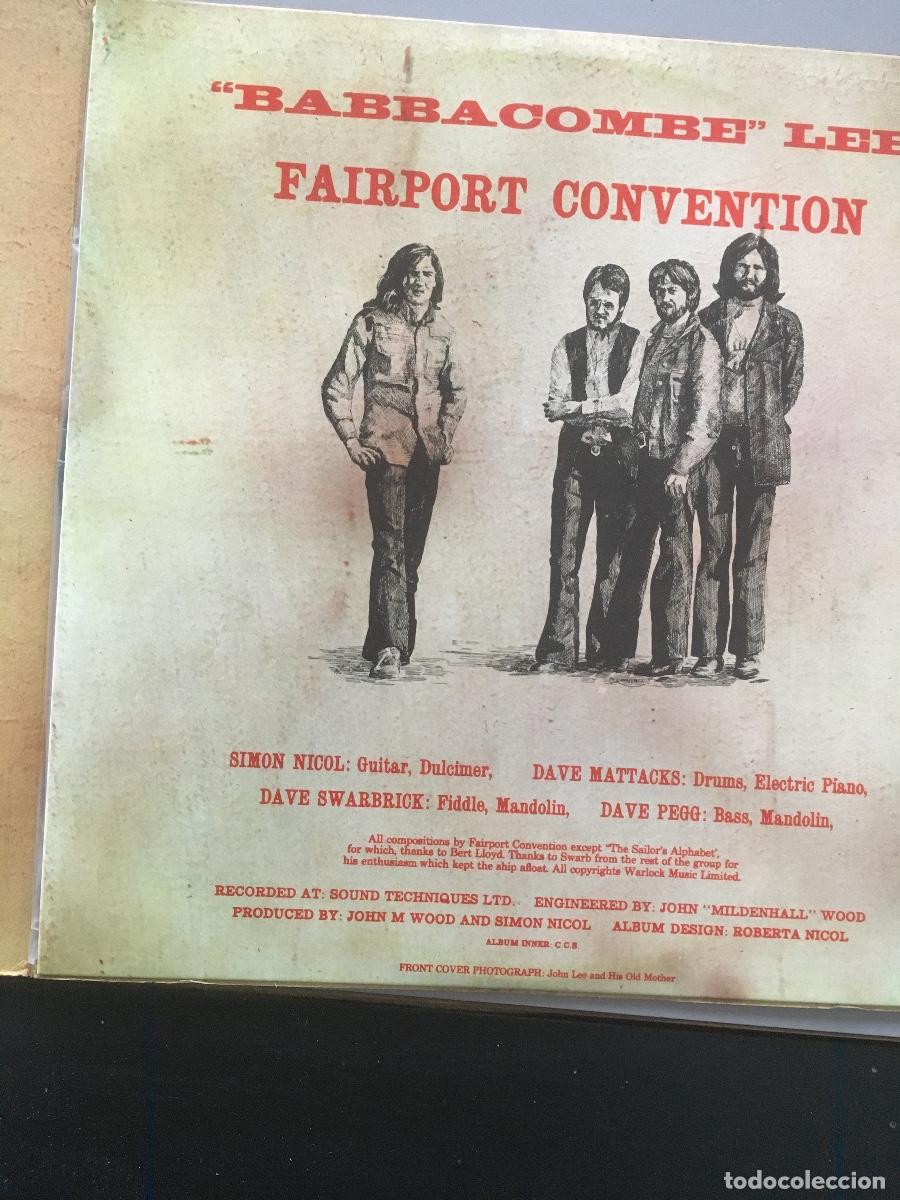 Discos de vinilo: BABBACOMBE LEE - FAIRPORT CONVENTION - Foto 4
